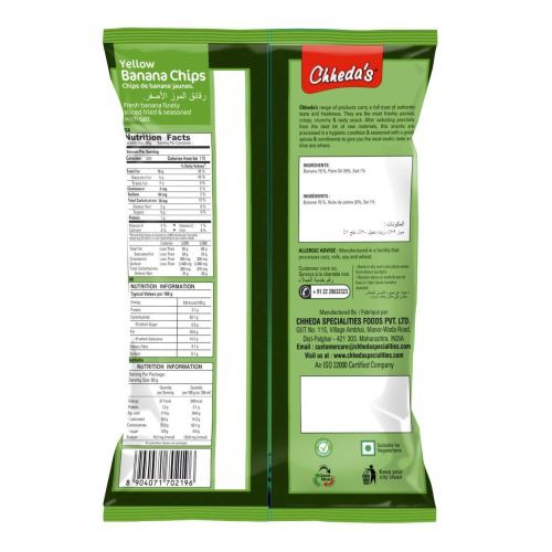 Chhedas Banana Chips - Yellow Banana Wafer