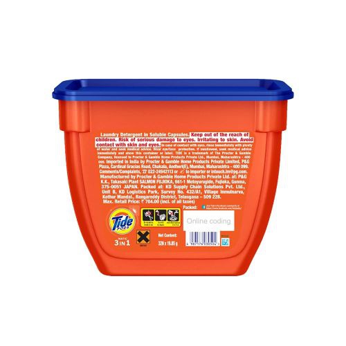 Tide Matic 3in1 PODs Liquid Detergent Pack 32 Count for Both Front Load and Top Load Washing Machines